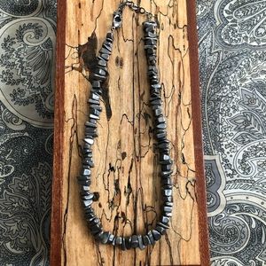 Vintage Hematite Nugget Choker Necklace